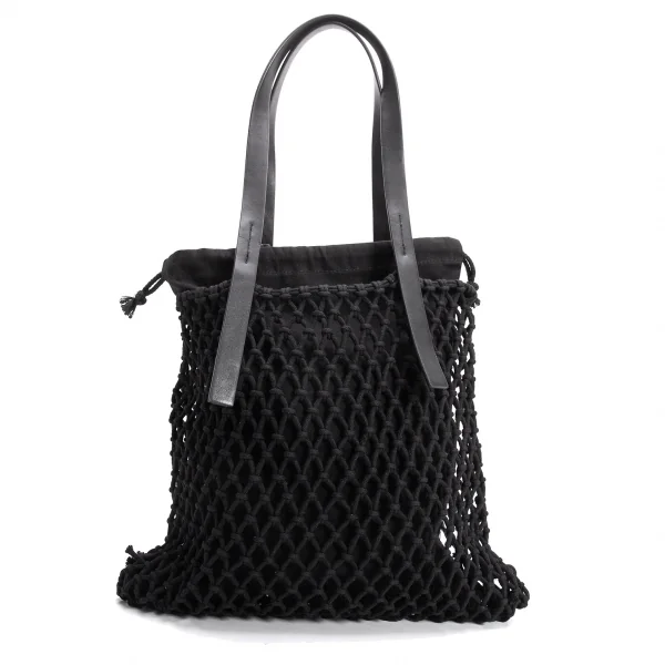 Y's Logo Printed Layered Mesh Tote Bag K-131280_004