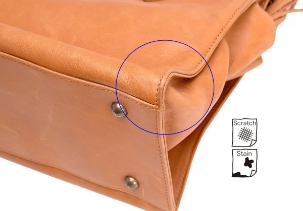 ケイトモスフォーロンシャンkate moss for LONGCHAMP レザーロゴプレートハンドバッグ キャメル K-131287_010