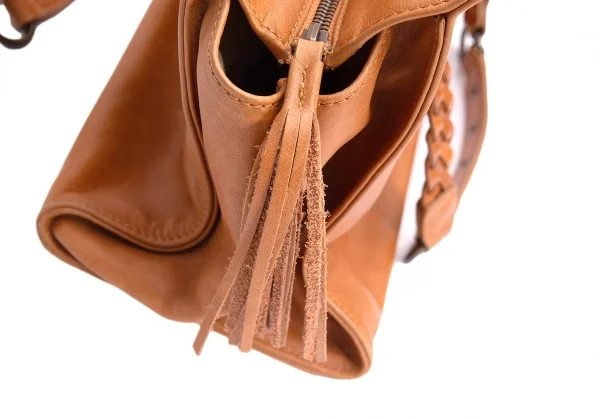 ケイトモスフォーロンシャンkate moss for LONGCHAMP レザーロゴプレートハンドバッグ キャメル K-131287_017