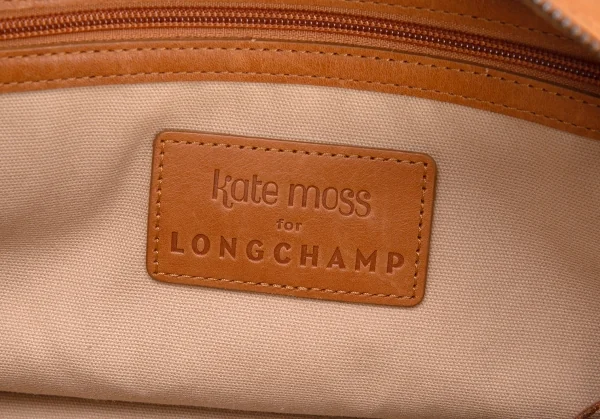ケイトモスフォーロンシャンkate moss for LONGCHAMP レザーロゴプレートハンドバッグ キャメル K-131287_019