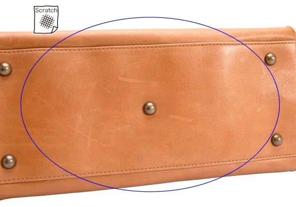 ケイトモスフォーロンシャンkate moss for LONGCHAMP レザーロゴプレートハンドバッグ キャメル K-131287_006