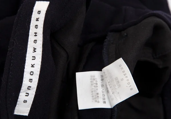 スナオクワハラsunao kuwahara ウールメタルボタンショートパンツ 紺S K-131294_012