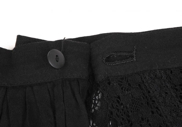 sunaokuwahara Cotton Lace Sequin Embellished Chiffon Skirt K-131296_010