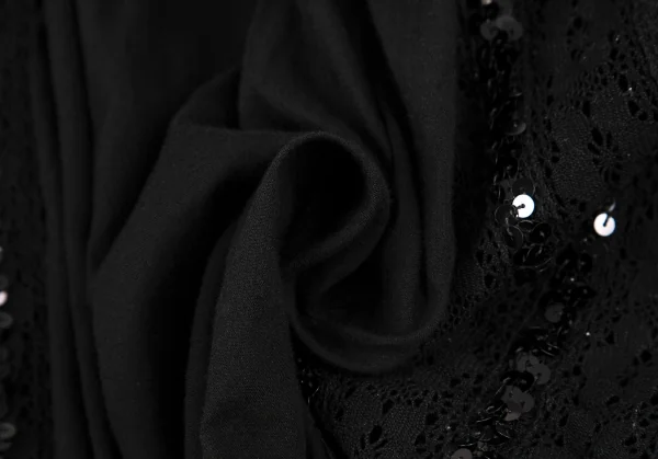 sunaokuwahara Cotton Lace Sequin Embellished Chiffon Skirt K-131296_014