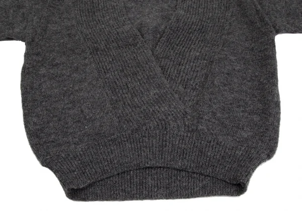 イッセイミヤケISSEY MIYAKEウールアクリルカシュクールニット グレーM K-131332_006