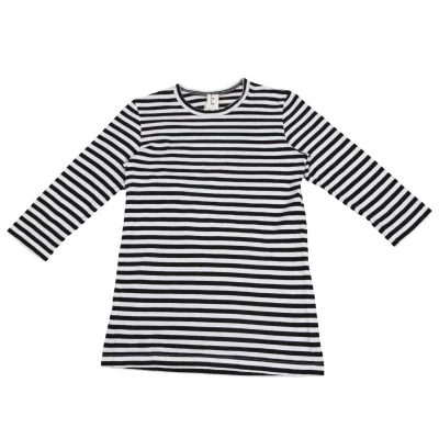 tao COMME des GARCONS Cotton Stripe 3/4 Sleeve T Shirt