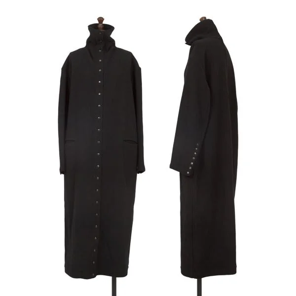Y's Wool Snap Multi Button Coat Black S-M K-131372_001
