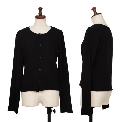 Y's Wool Crew Neck Knit Cardigan