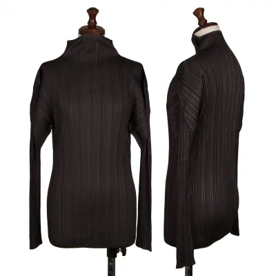 PLEATS PLEASE Pleated Turtle Neck T Shirt