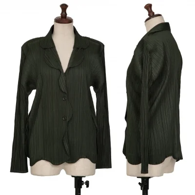 PLEATS PLEASE Semicircle Cutting Long Sleeve Shirt