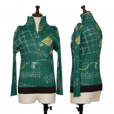 PLEATS PLEASE Printed Skipper Long Sleeve Shirt