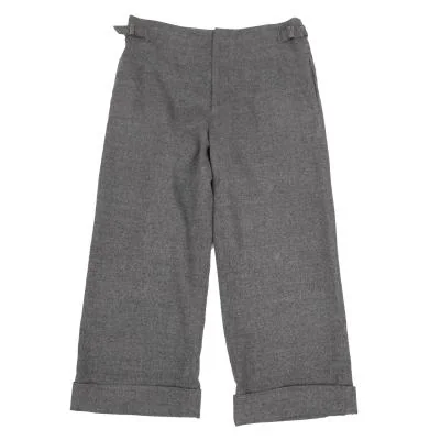 Yohji Yamamoto FEMME Cotton Wool Side Belt Pants