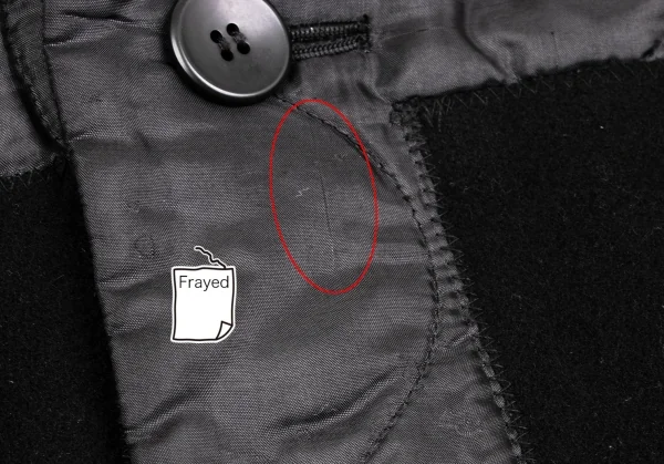 イッセイミヤケISSEY MIYAKEウールモッサペーストデザインライナージャケット 黒M K-131556_011