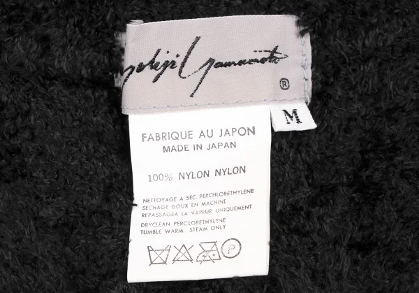 Yohji Yamamoto FEMME Nylon Pile Double Collar Knit Shirt K-131564_014