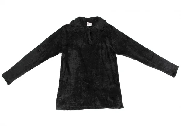 Yohji Yamamoto FEMME Nylon Pile Double Collar Knit Shirt K-131564_002