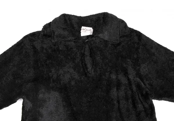 Yohji Yamamoto FEMME Nylon Pile Double Collar Knit Shirt K-131564_003