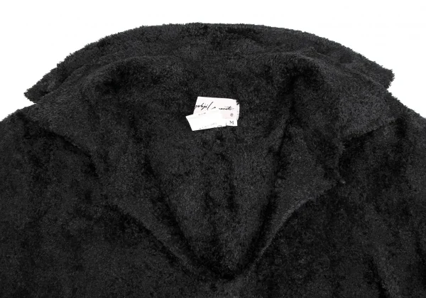 Yohji Yamamoto FEMME Nylon Pile Double Collar Knit Shirt K-131564_005