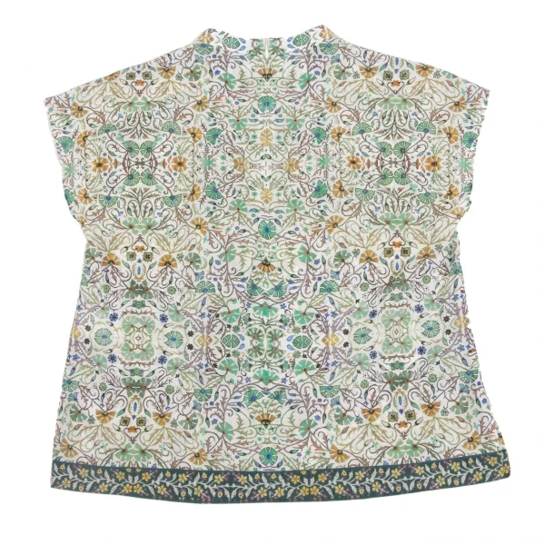 MACKINTOSH Silk Blend Cotton Floral Collarless T Shirt K-131575_010