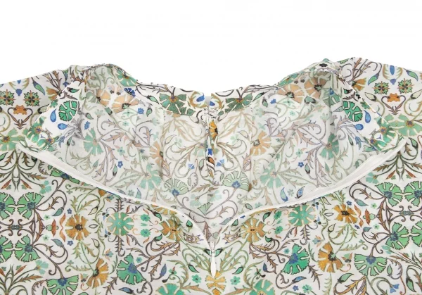 MACKINTOSH Silk Blend Cotton Floral Collarless T Shirt K-131575_011