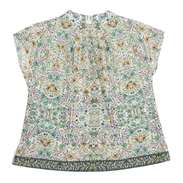 MACKINTOSH Silk Blend Cotton Floral Collarless T Shirt K-131575_002