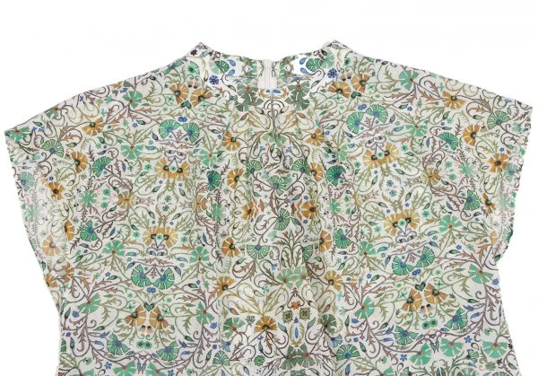 MACKINTOSH Silk Blend Cotton Floral Collarless T Shirt K-131575_003