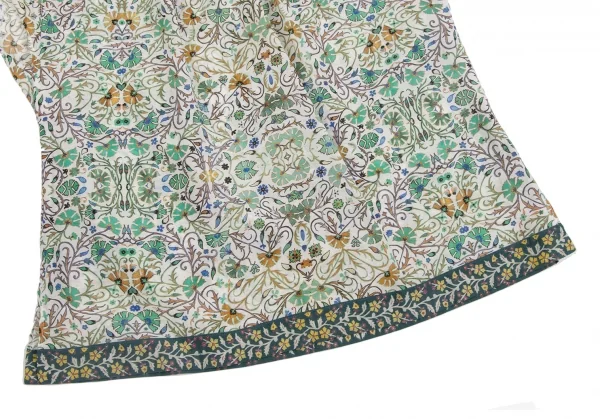 MACKINTOSH Silk Blend Cotton Floral Collarless T Shirt K-131575_008