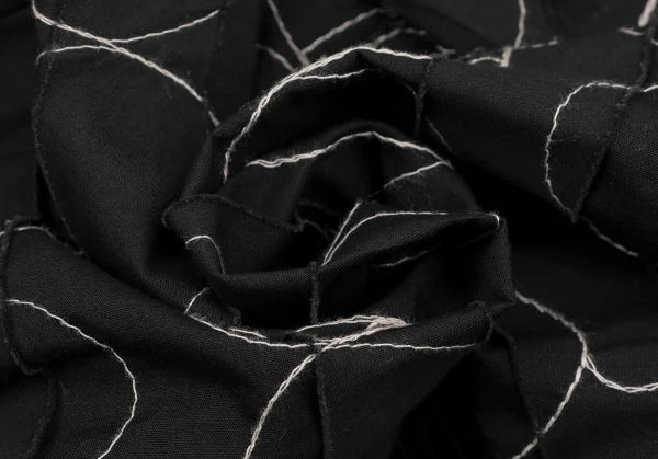 ISSEY MIYAKE HaaT Cotton Tape Pasting Circle Embroidery Wide Pants K-131592_012