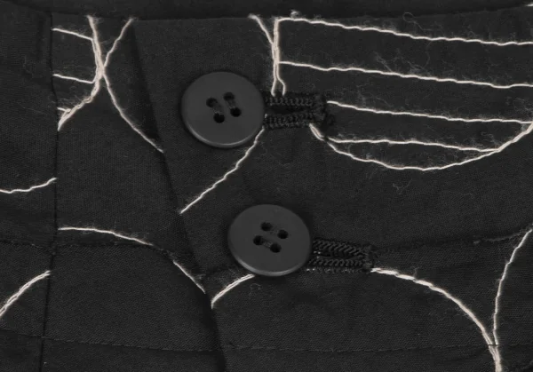 ISSEY MIYAKE HaaT Cotton Tape Pasting Circle Embroidery Wide Pants K-131592_005