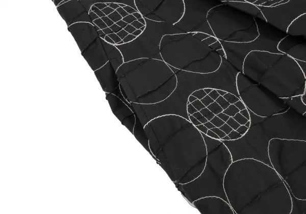 ISSEY MIYAKE HaaT Cotton Tape Pasting Circle Embroidery Wide Pants K-131592_007