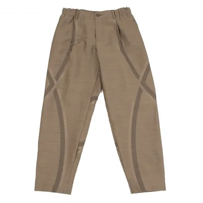 ISSEY MIYAKE Wool Poly Jacquard Tapered Pants