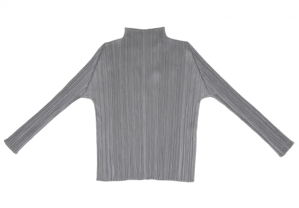 プリーツプリーズPLEATS PLEASE ハイネック長袖カットソー グレー3 K-131616_002