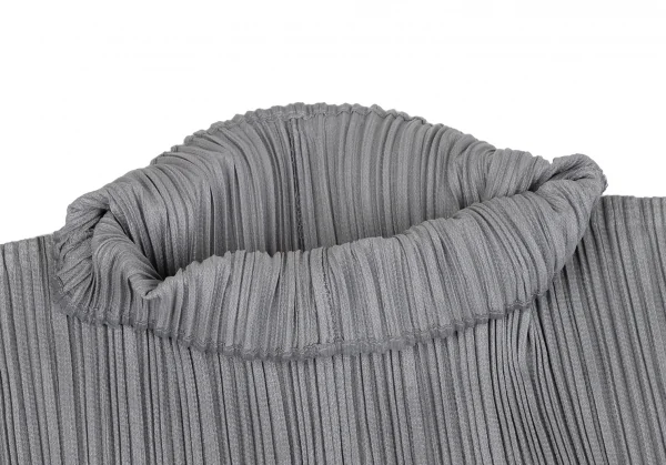プリーツプリーズPLEATS PLEASE ハイネック長袖カットソー グレー3 K-131616_005