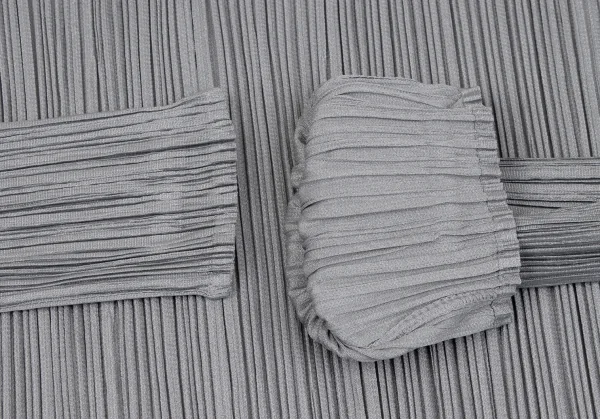 プリーツプリーズPLEATS PLEASE ハイネック長袖カットソー グレー3 K-131616_007