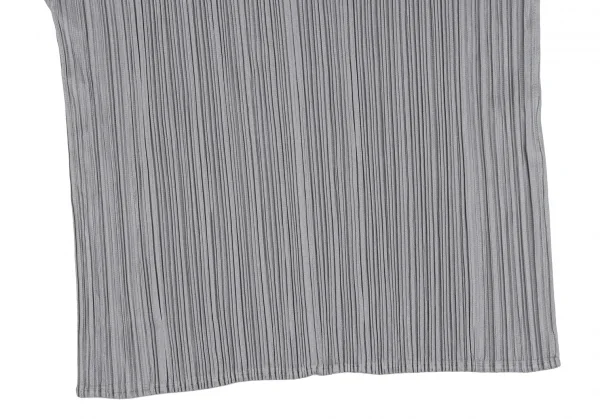 プリーツプリーズPLEATS PLEASE ハイネック長袖カットソー グレー3 K-131616_008