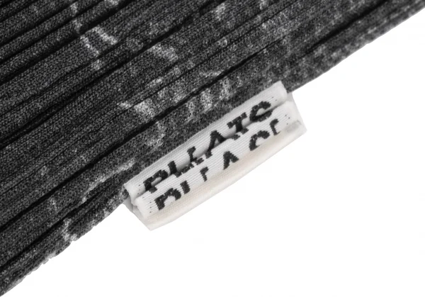 プリーツプリーズPLEATS PLEASE パッチデニム転写セットアップスーツ グレー3 2 K-131630_006