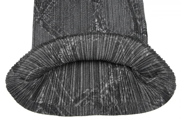 プリーツプリーズPLEATS PLEASE パッチデニム転写セットアップスーツ グレー3 2 K-131630_007