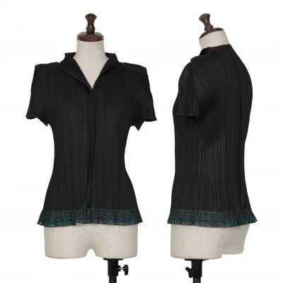 PLEATS PLEASE Lame Lace Cutting Skipper T Shirt