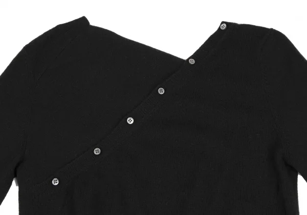 スナオクワハラsunao kuwahara カシミヤボタンデザインニットカーディガン 黒M K-131688_010
