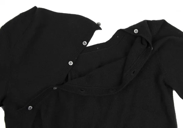 スナオクワハラsunao kuwahara カシミヤボタンデザインニットカーディガン 黒M K-131688_011