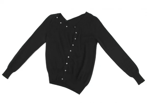 スナオクワハラsunao kuwahara カシミヤボタンデザインニットカーディガン 黒M K-131688_002