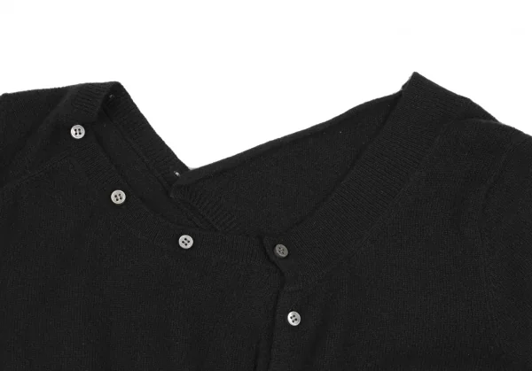 スナオクワハラsunao kuwahara カシミヤボタンデザインニットカーディガン 黒M K-131688_003