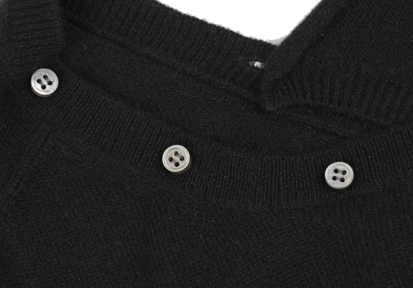 スナオクワハラsunao kuwahara カシミヤボタンデザインニットカーディガン 黒M K-131688_004