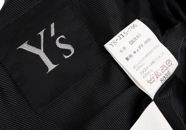 ワイズY's カウレザーシングルライダースジャケット 黒M位 K-131695_020