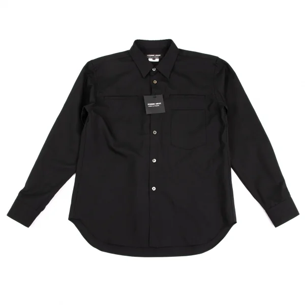 COMME des GARCONS HOMME DEUX Double Pocket Wool Shirt Black XS K-131707_001