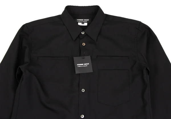 COMME des GARCONS HOMME DEUX Double Pocket Wool Shirt K-131707_002