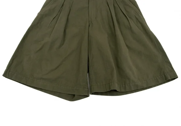 コムデギャルソン オムドゥCOMME des GARCONS HOMME DEUX サイドベルトツータックハーフパンツ カーキM K-131709_010