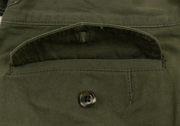 コムデギャルソン オムドゥCOMME des GARCONS HOMME DEUX サイドベルトツータックハーフパンツ カーキM K-131709_015
