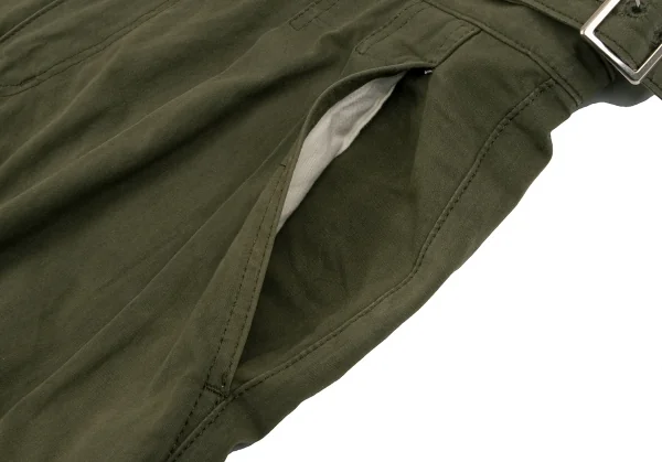 コムデギャルソン オムドゥCOMME des GARCONS HOMME DEUX サイドベルトツータックハーフパンツ カーキM K-131709_008