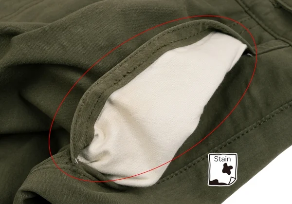 コムデギャルソン オムドゥCOMME des GARCONS HOMME DEUX サイドベルトツータックハーフパンツ カーキM K-131709_009