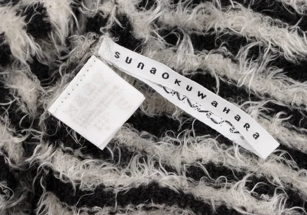 sunaokuwahara Mohair Blend Stripe Cape Cardigan K-131724_014